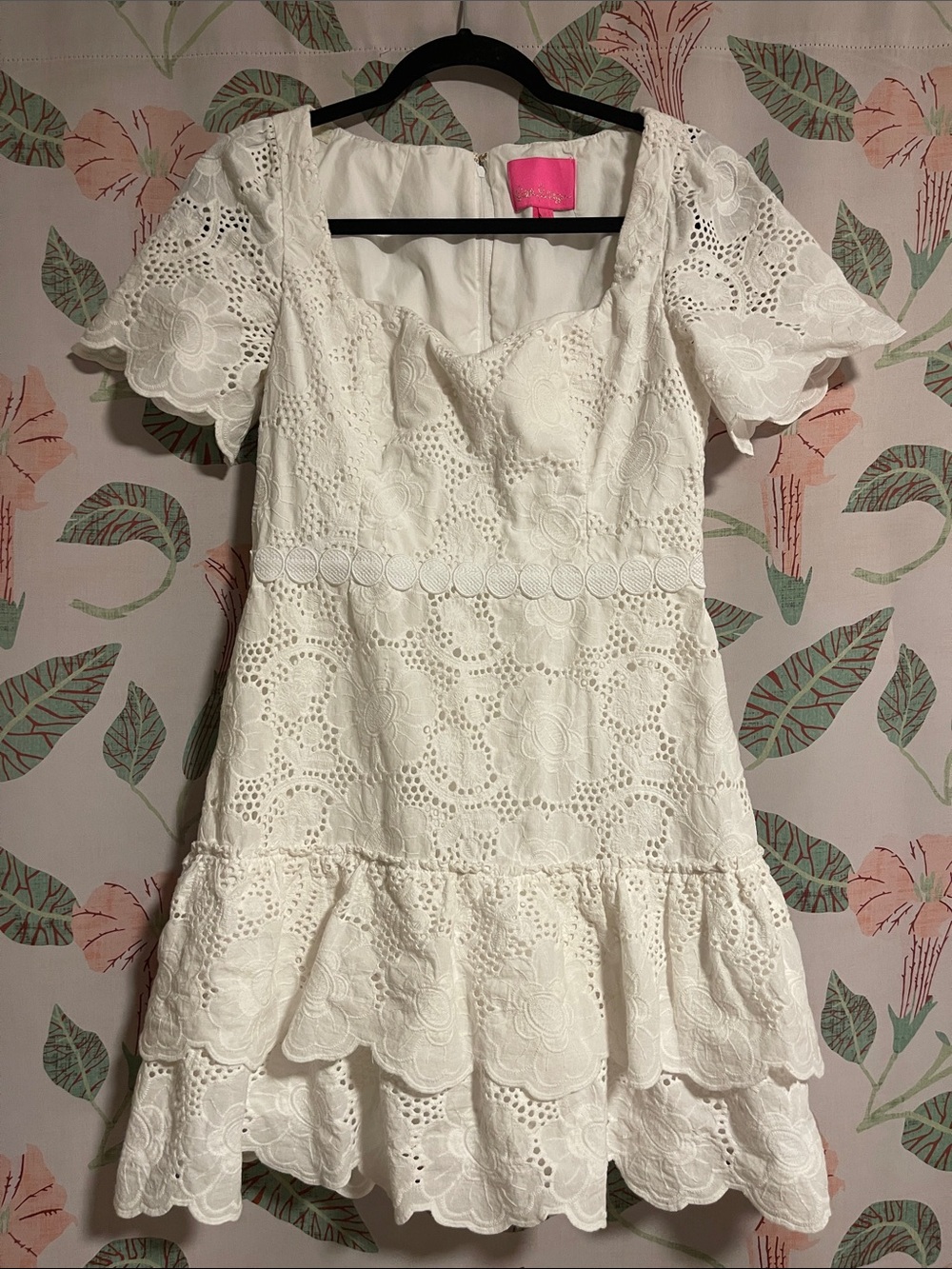Lilly Pulitzer White Eyelet Lace Midi Dress